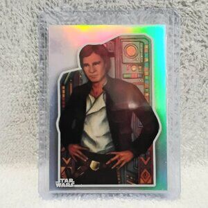 3/$25 Mint 2023.Topps Chrome Han Solo 40th... Refractor Star Wars Card ROJ40-5!!